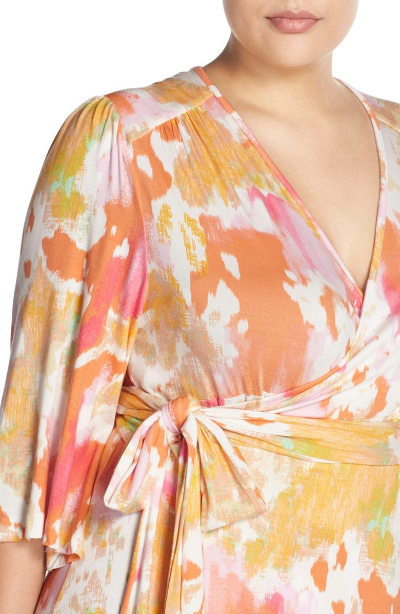 Melissa McCarthy Seven7 Kimono Style Maxi Dress, Alternate, color, 