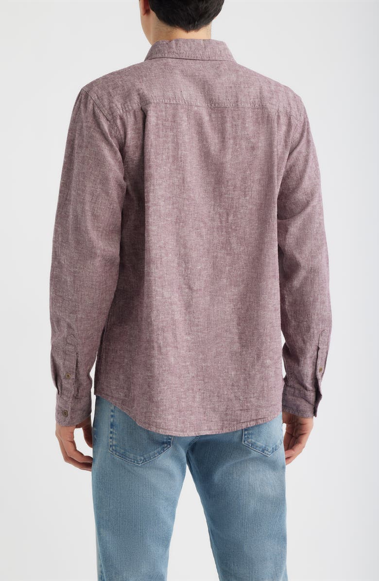 AG Miller CPO Linen & Cotton Button-Up Shirt, Alternate, color, Sierra Currant