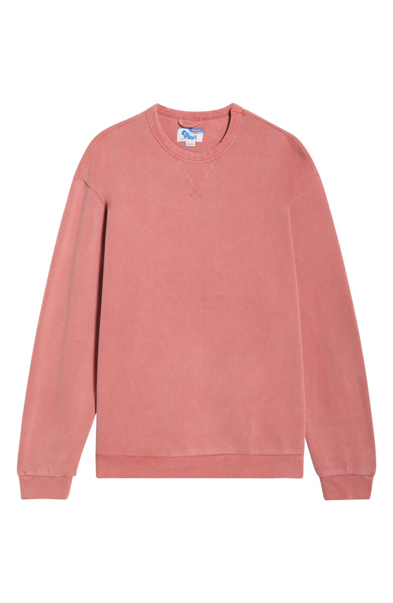 Marine Layer Relax Cloud 9 Cotton Blend Fleece Crewneck Sweatshirt, Alternate, color, Ash Rose