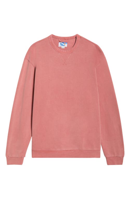 Marine Layer Relax Cloud 9 Cotton Blend Fleece Crewneck Sweatshirt In Pink