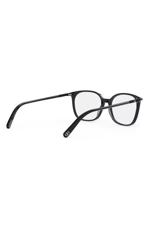 Dior Mini Cd O S4i 54mm Square Optical Glasses In Black