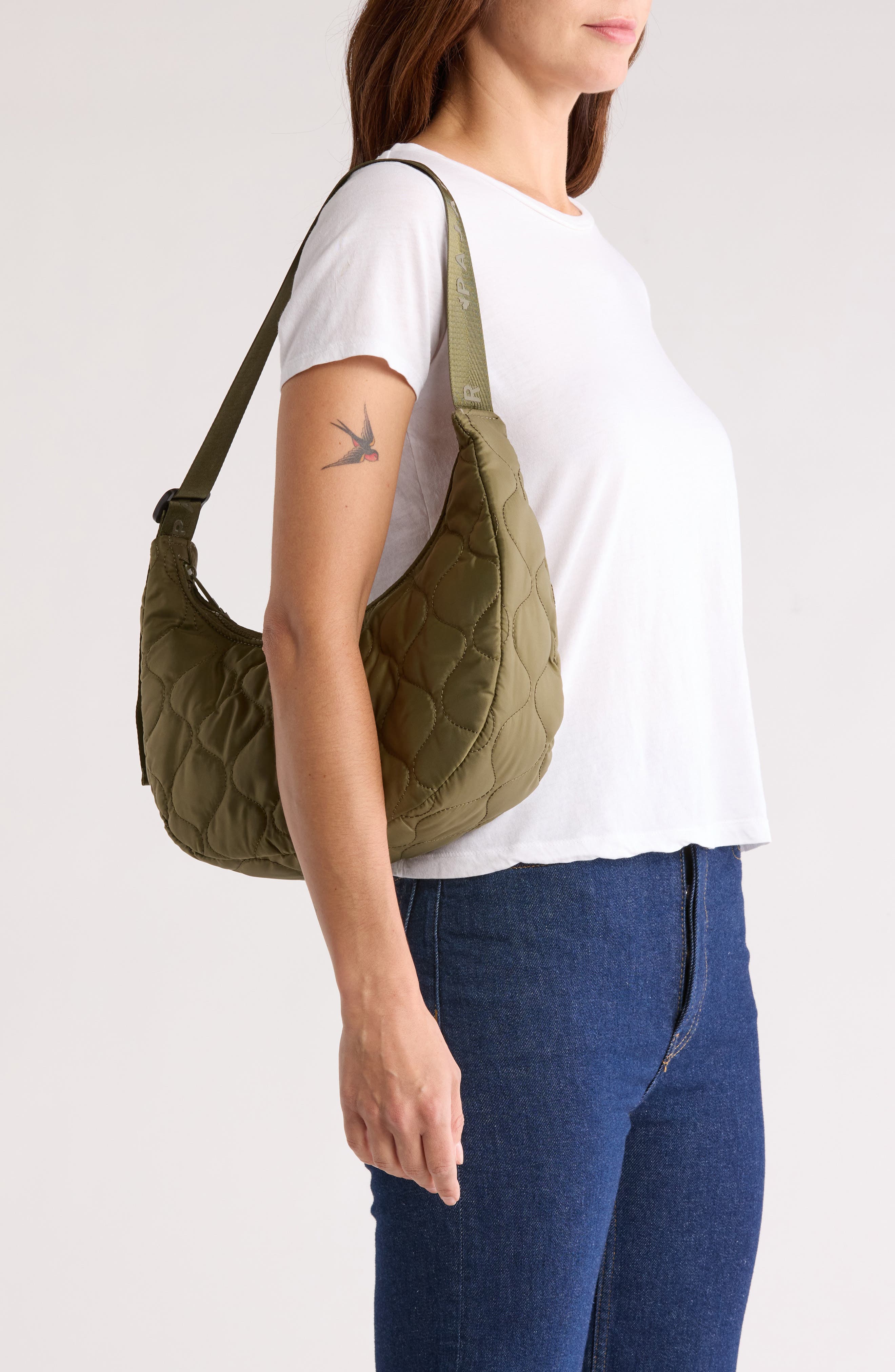 Pajar Quilted Hobo Tote Bag, Alternate, color, 