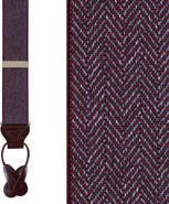 Trafalgar Silas Classic Herringbone Elastic Button End Suspenders