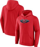 FANATICS Men's Fanatics Branded  Red New Orleans Pelicans Primary Logo Pullover Hoodie