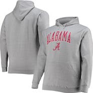 Champion Men's Champion Heather Gray Alabama Crimson Tide Big & Tall Arch Over Logo Powerblend Pullover Hoodie
