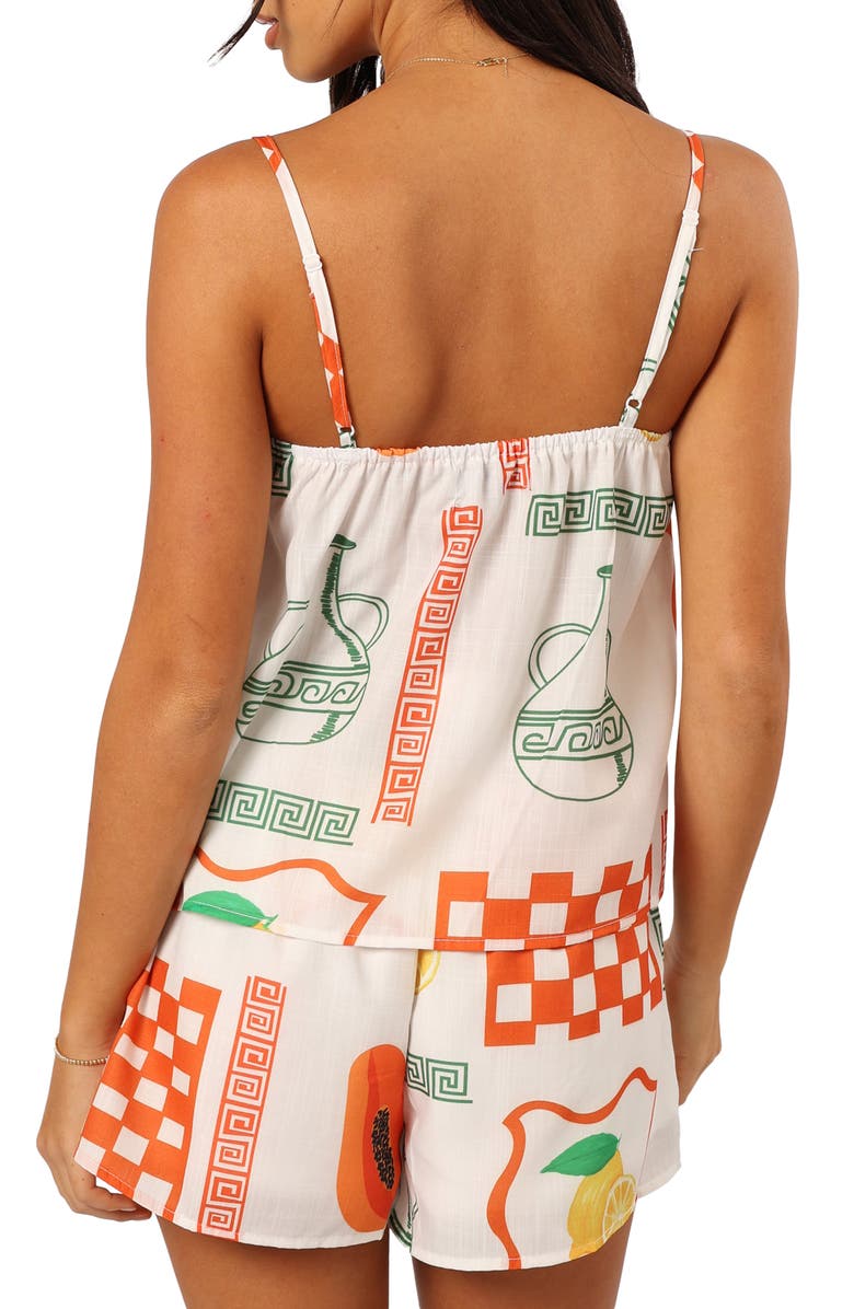 Petal & Pup Robinson Camisole & Shorts Set, Alternate, color, White Orange
