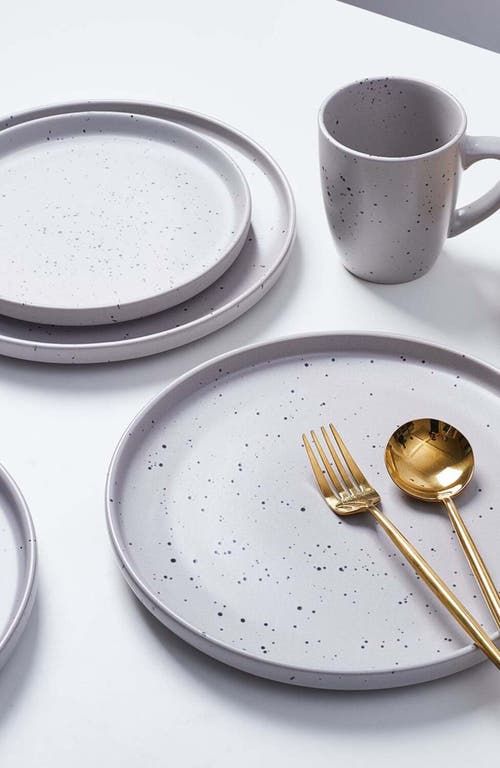 Stone Lain Jade Stoneware 16-piece Dinnerware Set In Gray