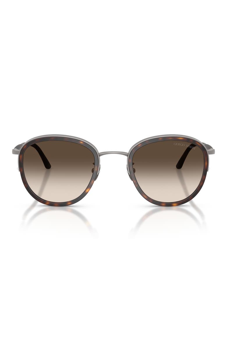 49mm Small Phantos Sunglasses, Main, color, MATTE GUNMETAL / BROWN GREY
