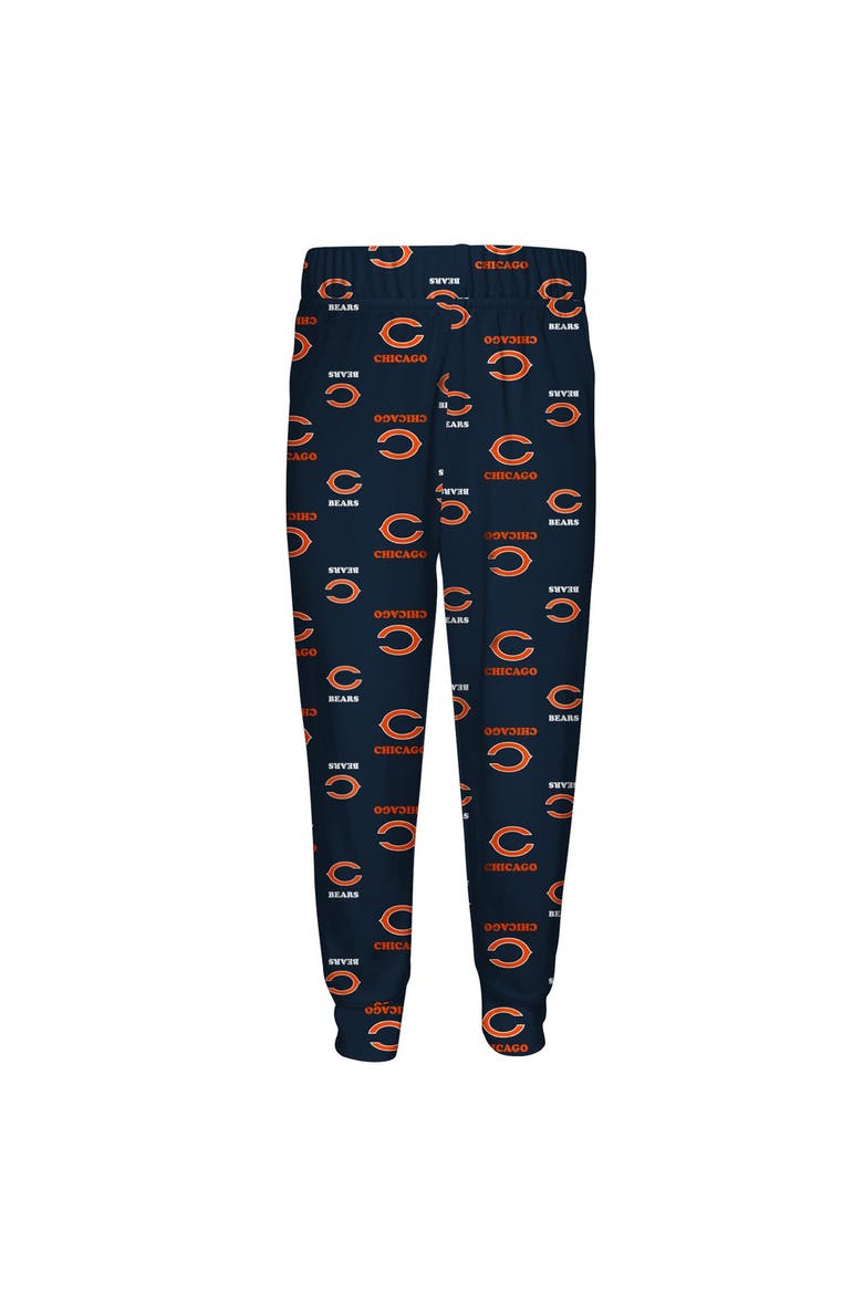 Youth Outerstuff Navy Chicago Bears All-Over-Print Long Sleeve T-Shirt and Pants Sleep Set, Alternate, color, Navy