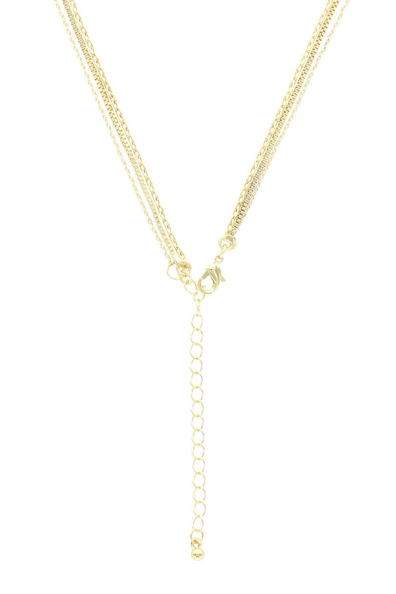 Idara Resin Stone Multi Strand Necklace, Alternate, color, GOLD-BLACK