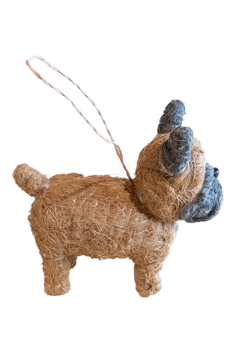 French Bulldog Handwoven Ornament, Alternate, color, BROWN/ BLACK