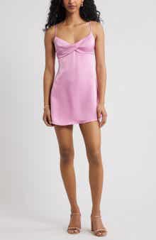 BP. Twist Front Satin Minidress