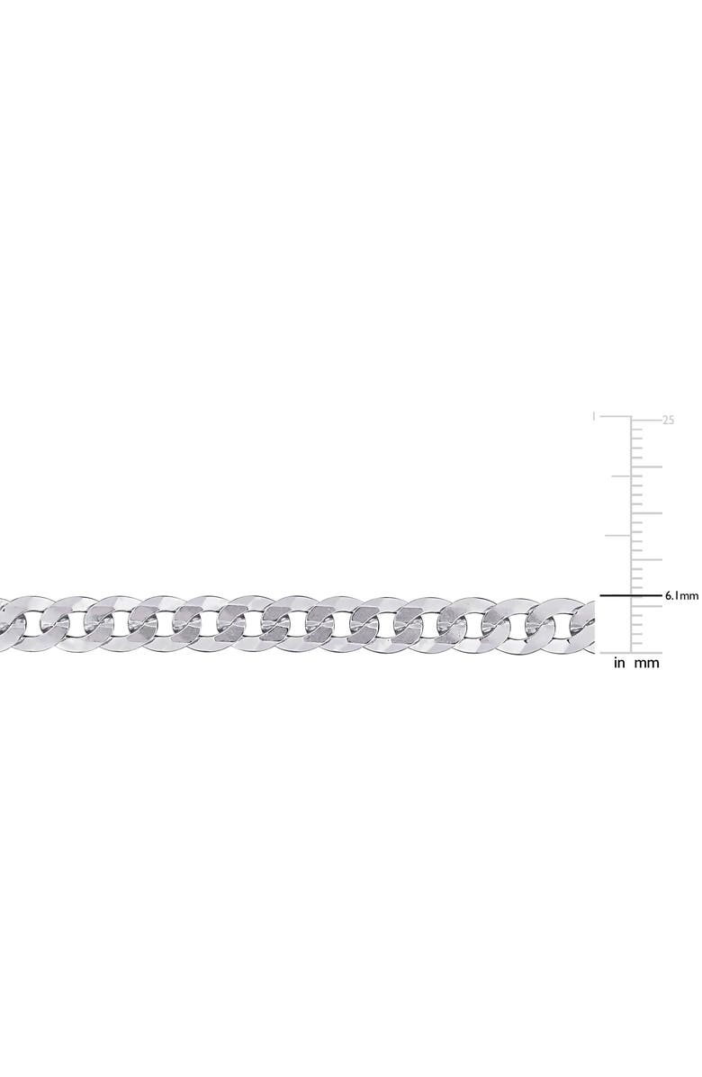 DELMAR Sterling Silver Bevel Curb Chain Necklace, Alternate, color, Silver