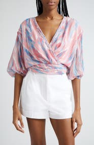 Ramy Brook Blaire Print Wrap Top