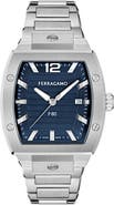 FERRAGAMO F-80 Tonneau Bracelet Watch, 42mm