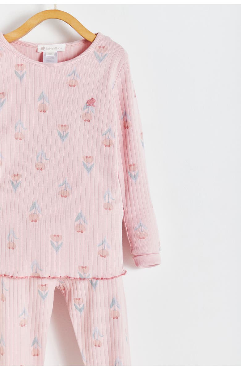 Babycottons Premium Cotton Kate Snug Fit Long Pajama Set for Toddler, Alternate, color, Pink