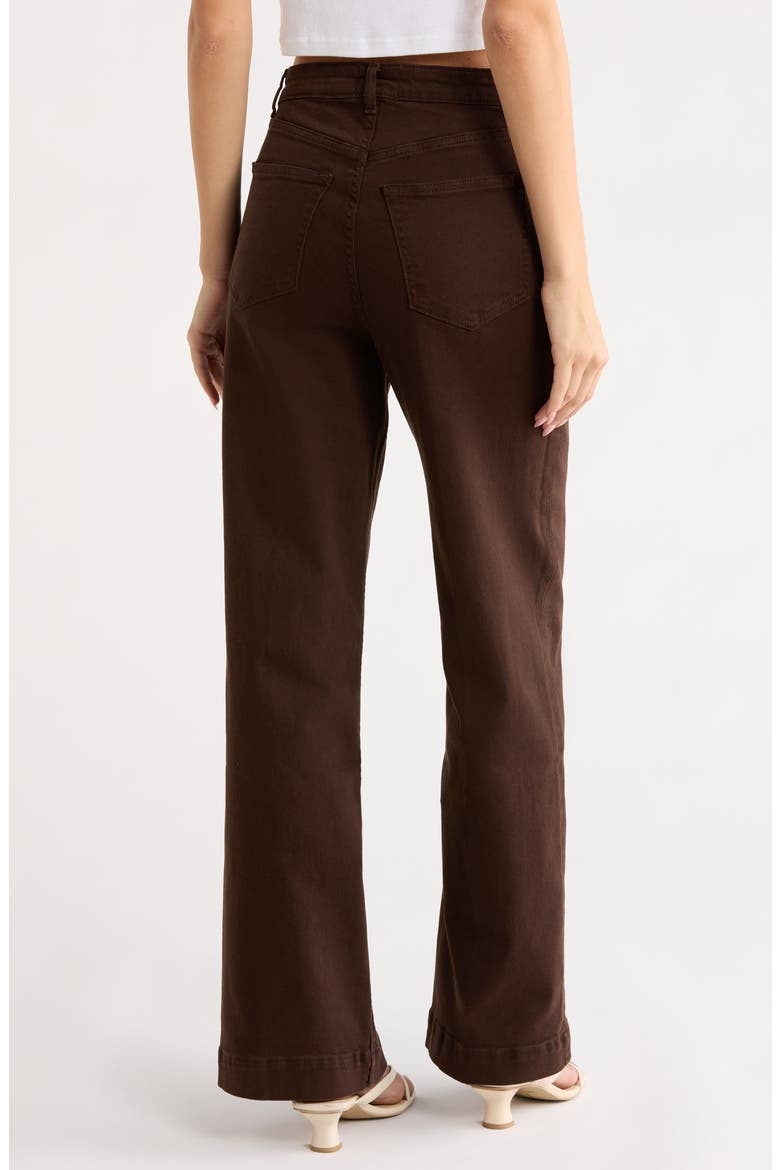 Bex Super Stretch High Waist Wide Leg Jeans, Alternate, color, MOLE
