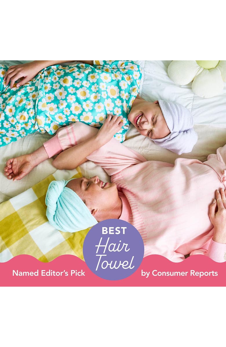 TURBIE TWIST 2 Pack Extra Long Microfiber Hair Towel for Long, Thick Hair, Alternate, color, Pink & Mint