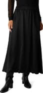 Eileen Fisher Crinkled Satin Bubble Hem Skirt