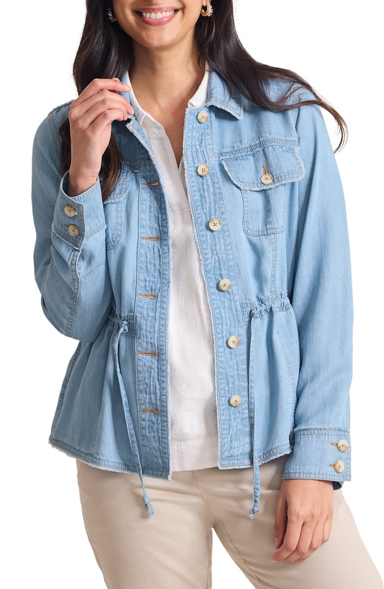 Tommy Bahama Chambray Utility Jacket, Main, color, Light Indigo Wash