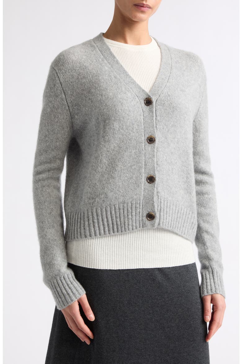 Marionette Cashmere & Silk Cardigan, Alternate, color, CLOUDY