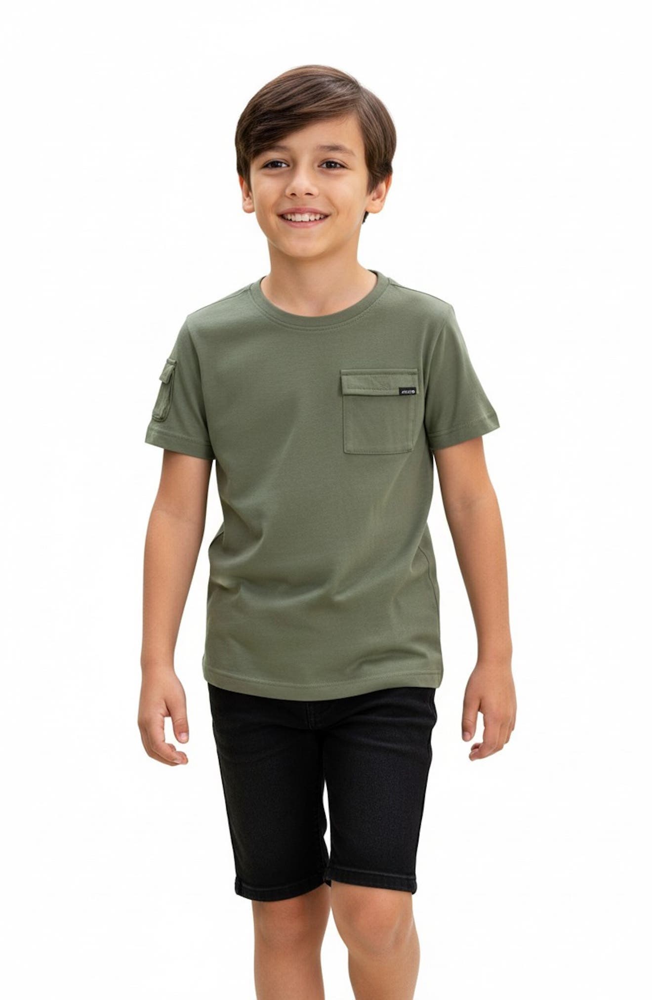 Joe's Jeans Kids' Cargo Pocket T-shirt In Green