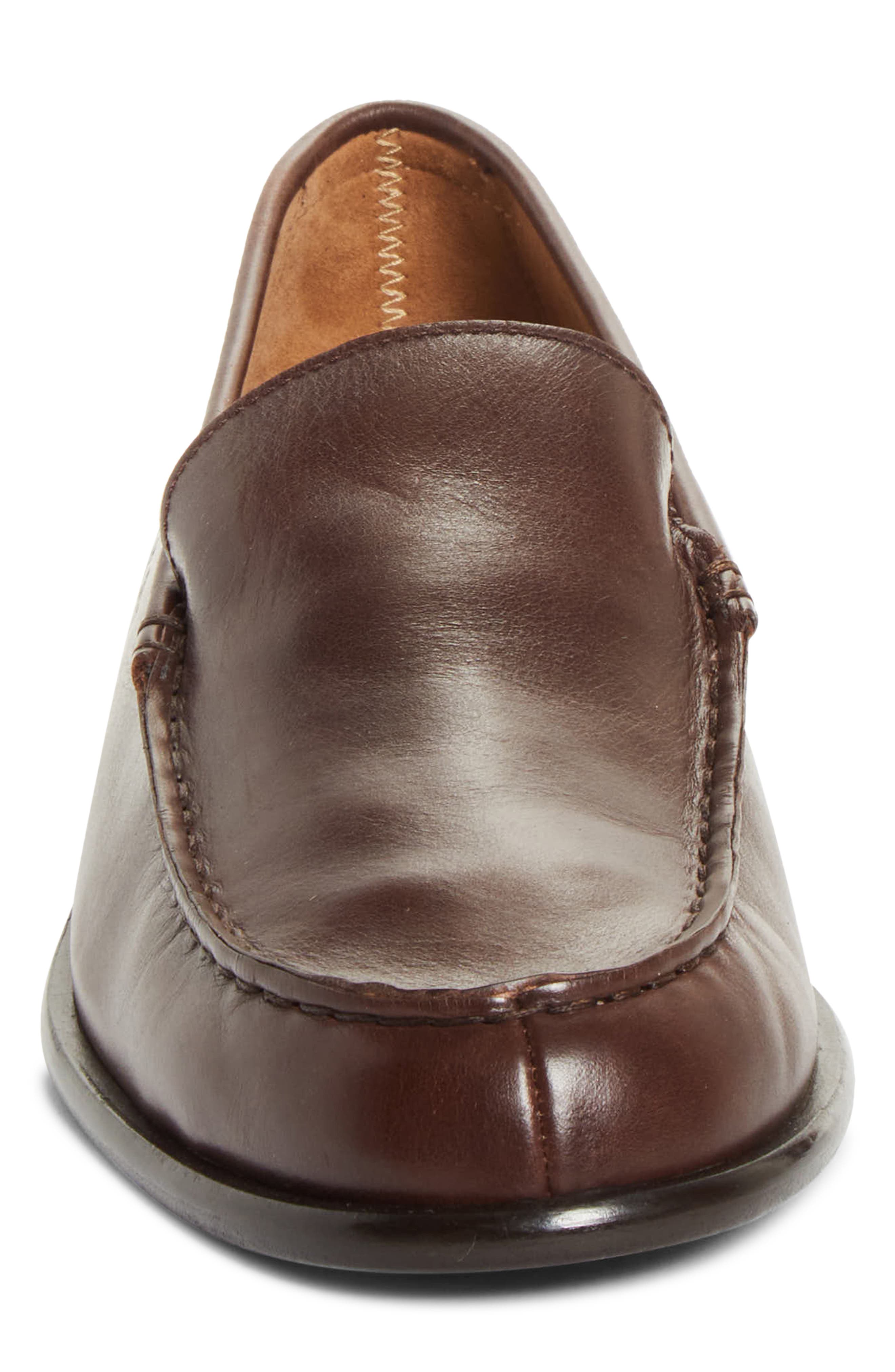Minimal Leather Loafer, Alternate, color, BROWN