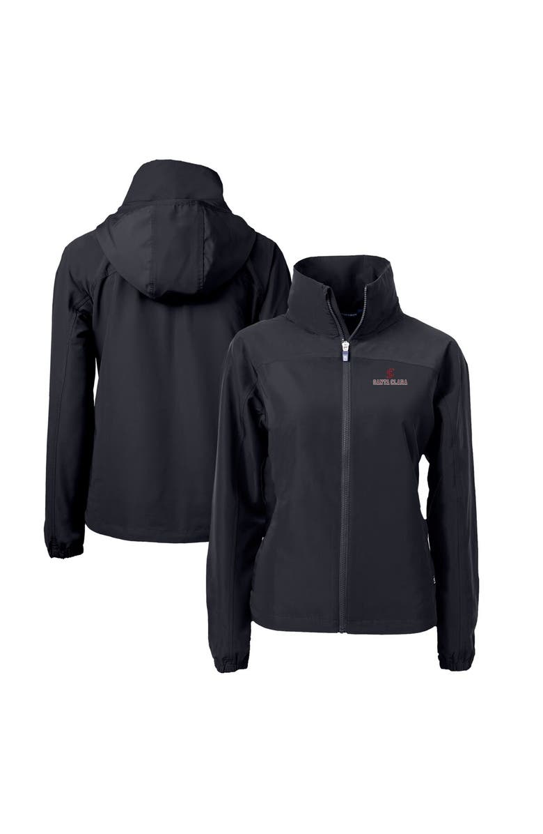 Cutter & Buck Women's Cutter & Buck  Black Santa Clara Broncos Charter Eco Recycled Full-Zip Jacket, Main, color, 