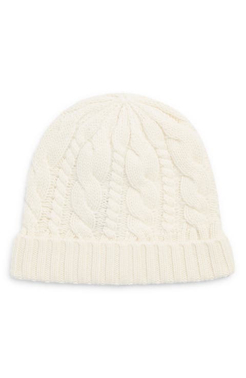Cashmere Chunky Cable Knit Beanie