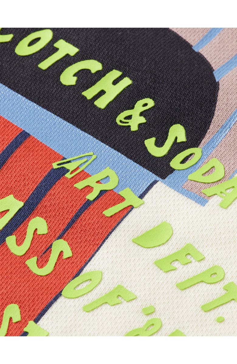 Scotch & Soda Kids' Art Print Graphic Hoodie, Alternate, color, Eggnog