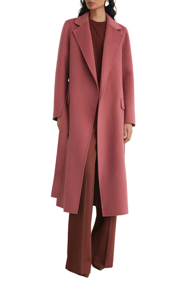 Marlowe Wool Blend Coat, Main, color, PINK