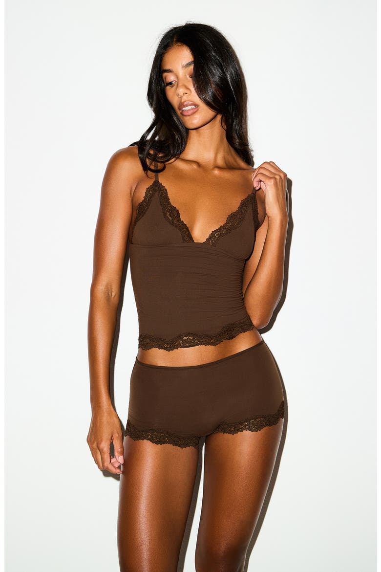 Fits Everybody Lace Triangle Camisole, Alternate, color, ESPRESSO