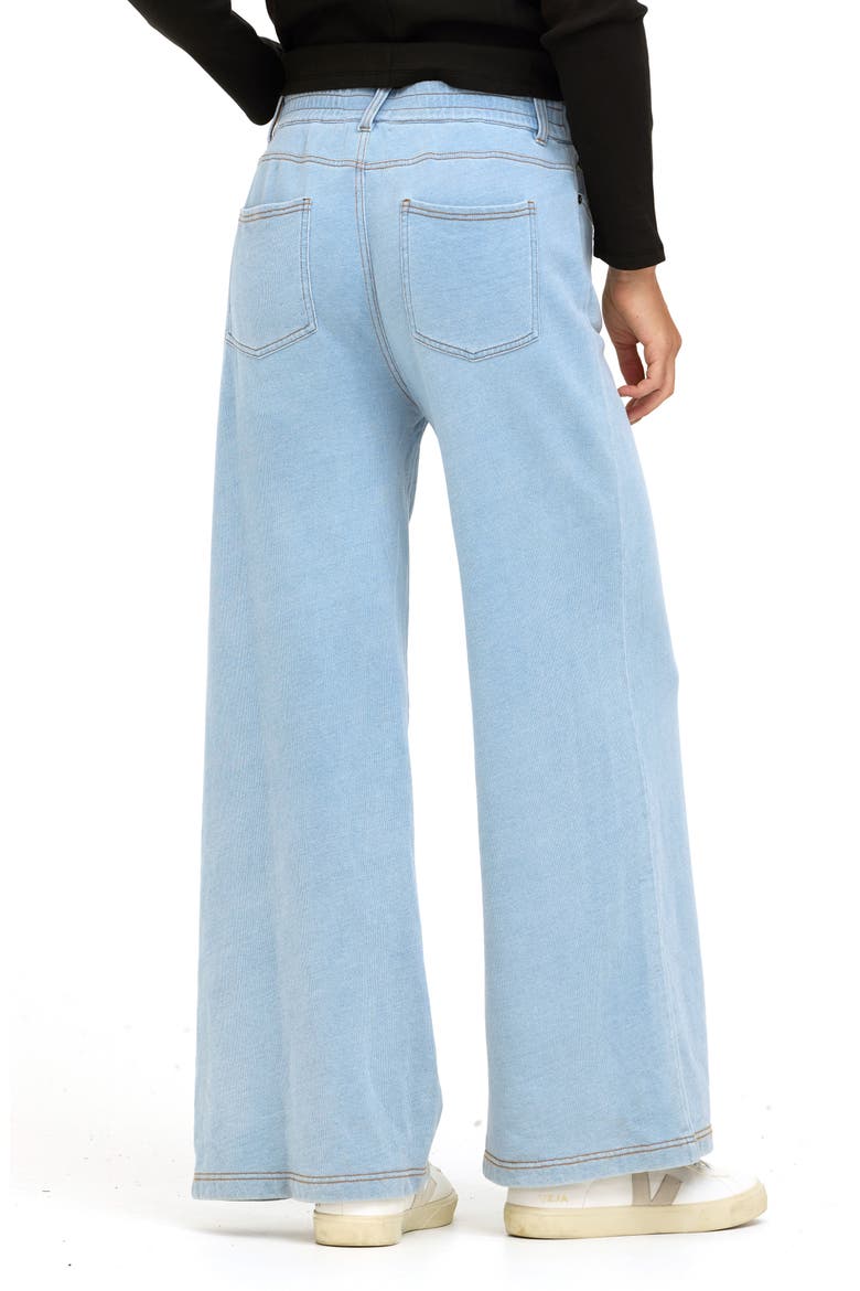 Krystal Denim Terry Pants, Alternate, color, LIGHT WASH