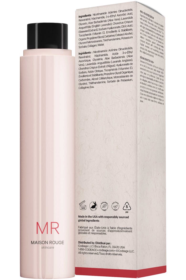 NAD+ Face Serum Refill Only, Resveratrol, Niacinamide, Collagen, Aloe Vera, Alternate, color, White