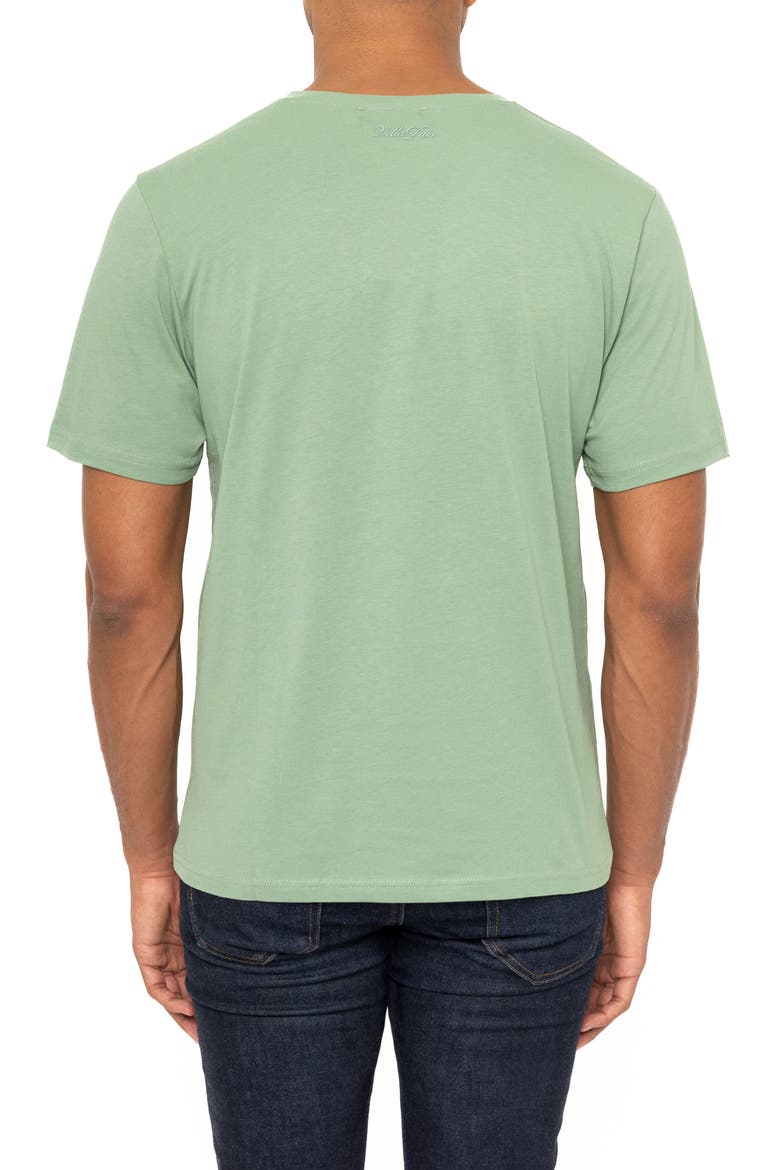 Montpellier V-Neck Cotton T-Shirt, Alternate, color, GREEN