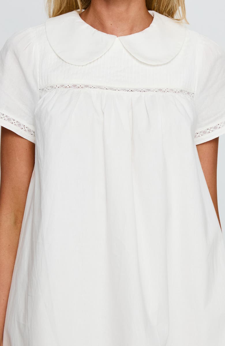 Princess Polly Bethanne Lace Detail Cotton Babydoll Minidress, Alternate, color, 