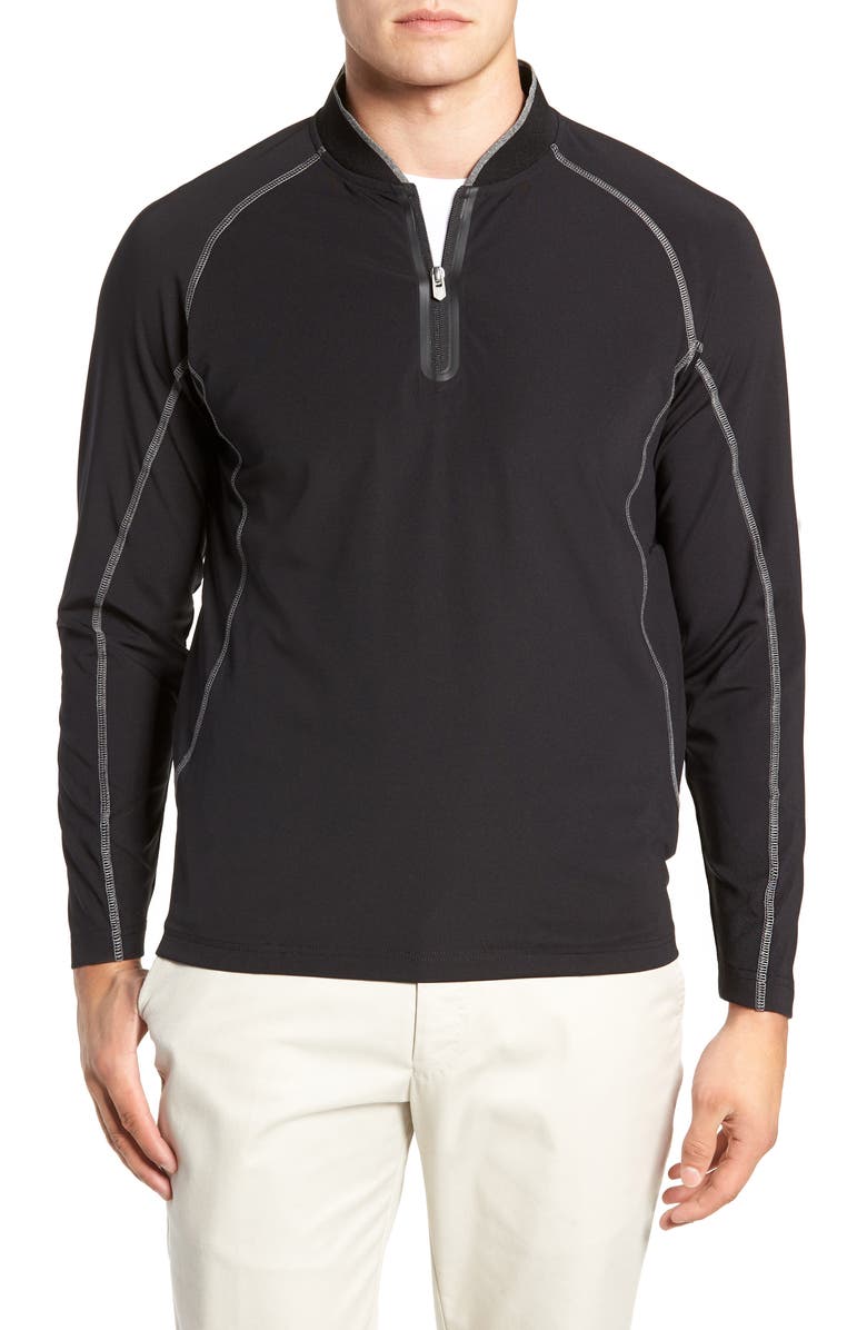 Bobby Jones Quarter Zip Slim Fit Tech Pullover, Main, color, 
