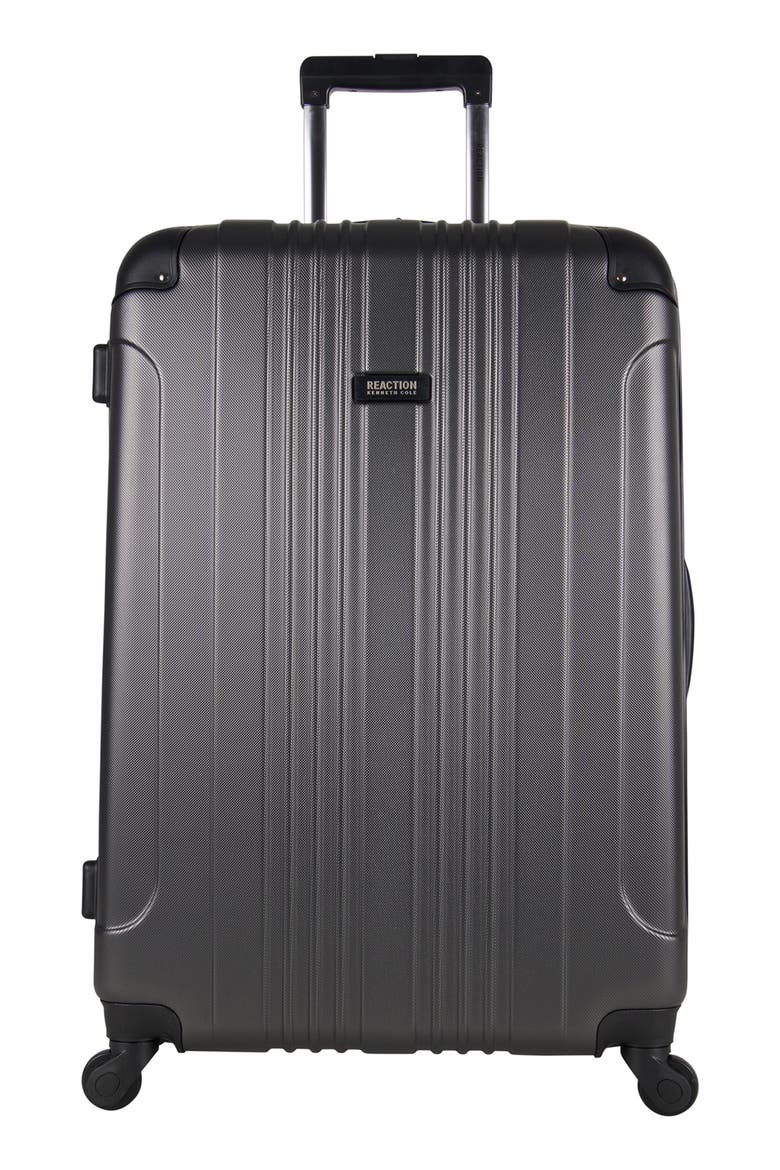 Out of Bounds Lightweight Hardside 4-Wheel Spinner Carry-On Luggage, Main, color, CHARCOAL