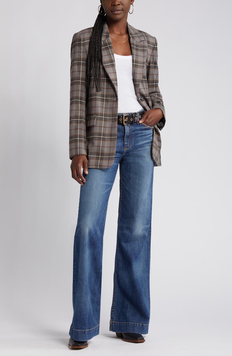 Treasure & Bond Plaid Two Button Blazer, Main, color,