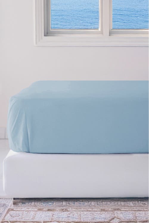Bedvoyage Luxury 100% Viscose Cooling Fitted Sheet In Sky