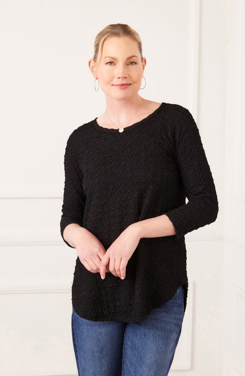 Karen Kane Textured Shirttail Top, Alternate, color, 