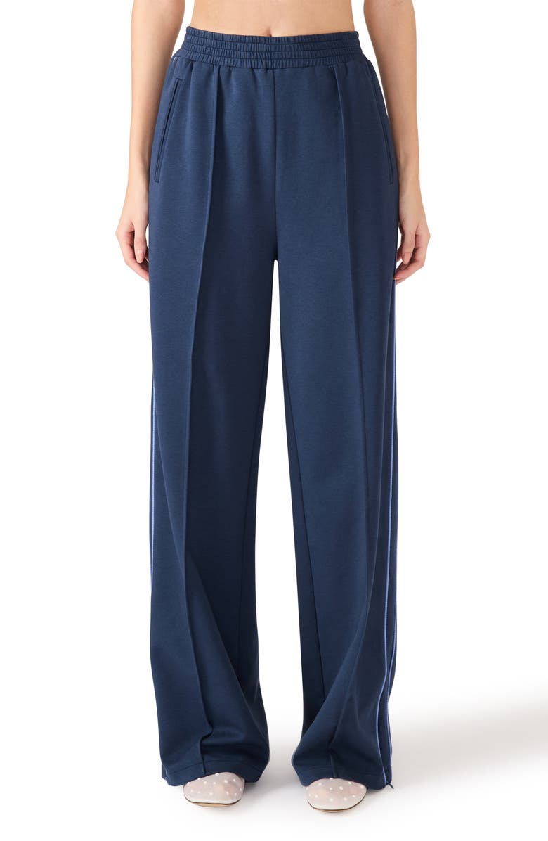 Steve Madden Cotton Blend Scuba Track Pants, Alternate, color, Marine