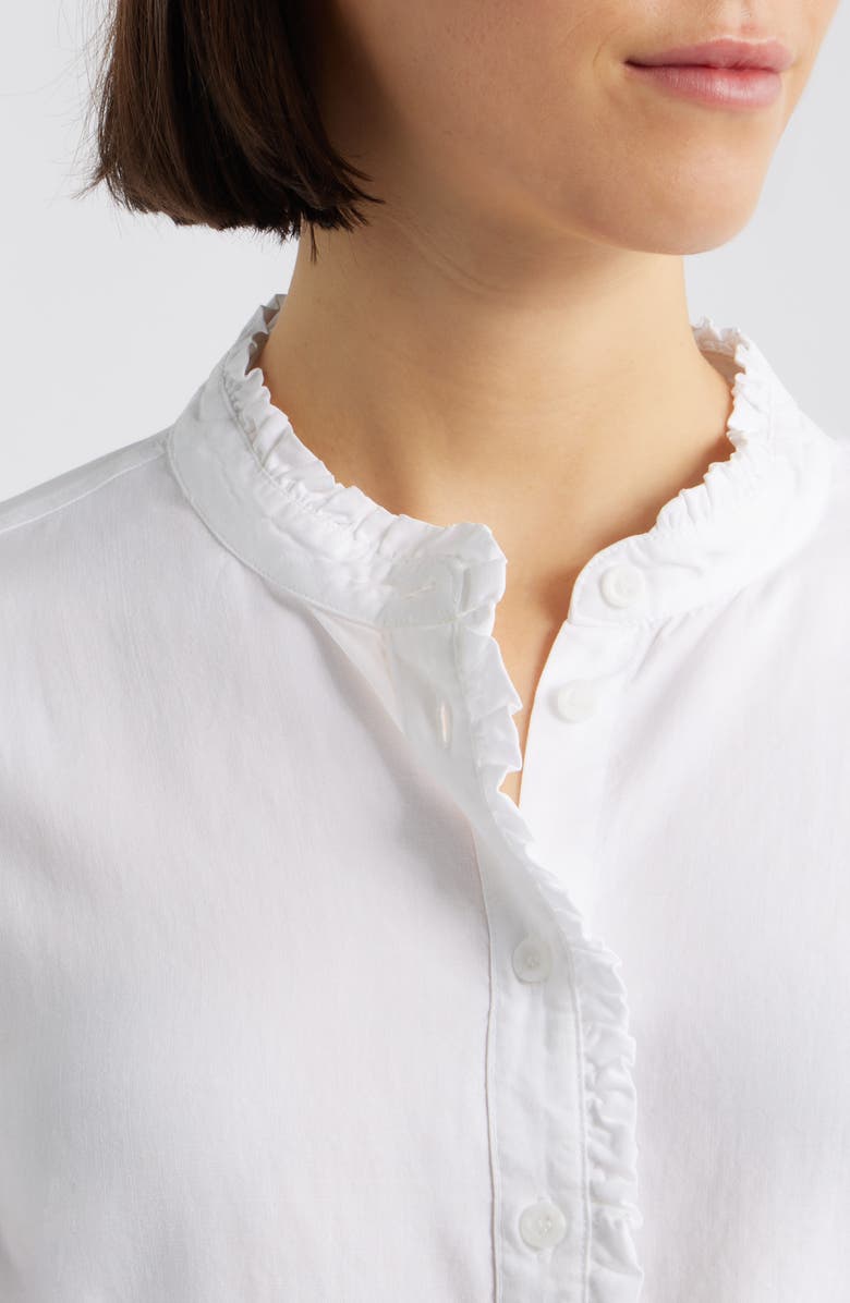 Cloth & Stone Frill Placket Shirt, Alternate, color, White