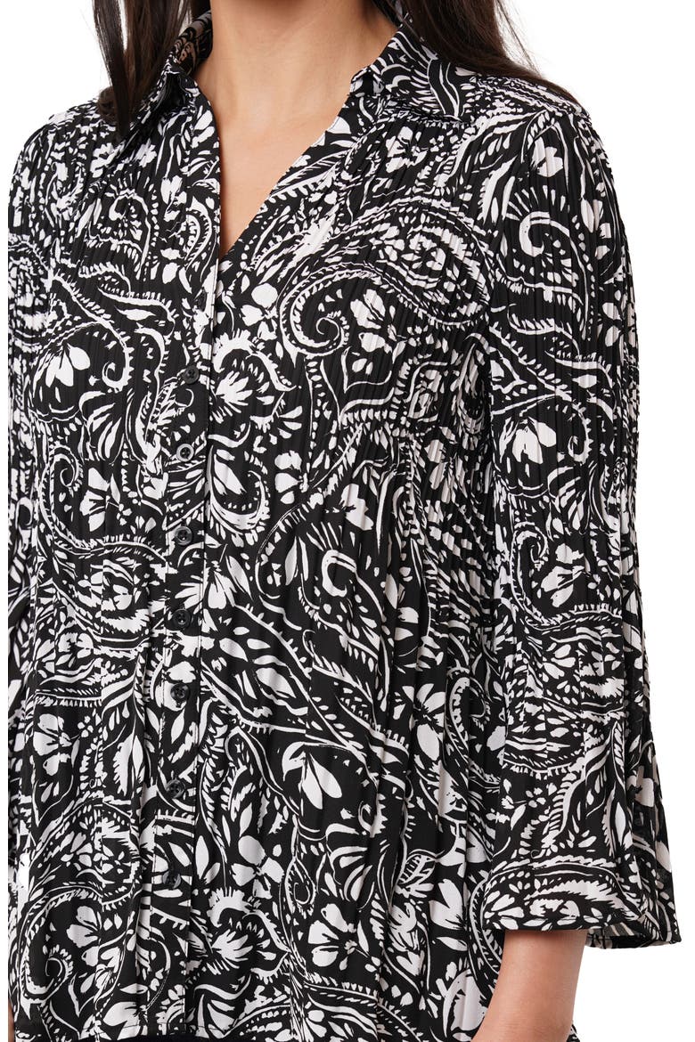 Pleated Button-Up Shirt, Alternate, color, ROSALIE