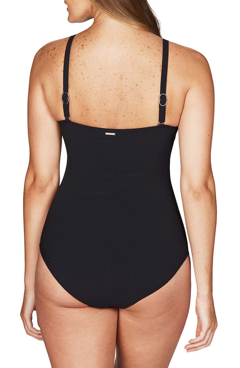 Sea Level Cross Front Multifit One-Piece Swimsuit, Alternate, color,