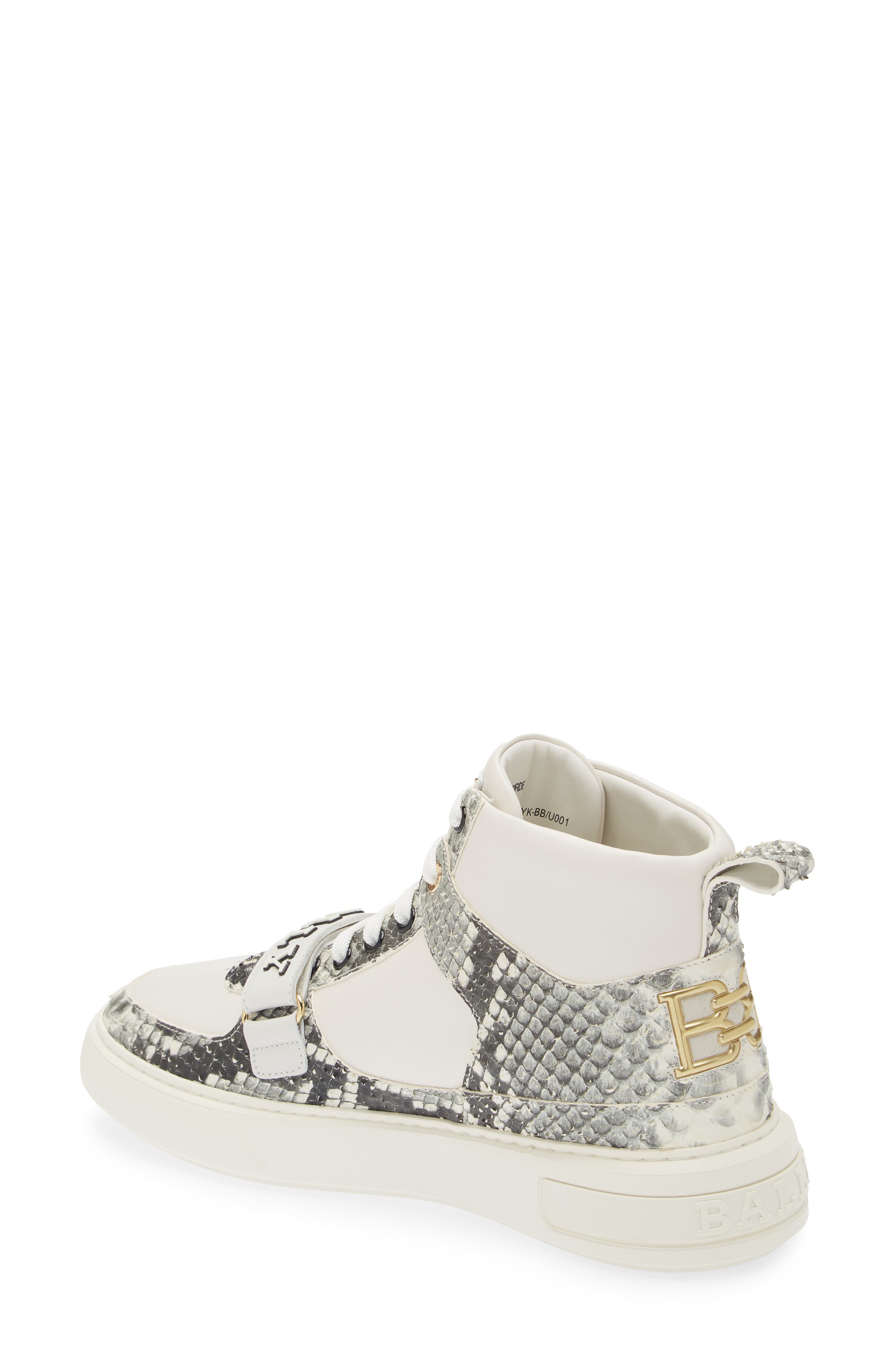 Bally Merryk Snakeskin Embossed High Top Sneaker, Alternate, color, 