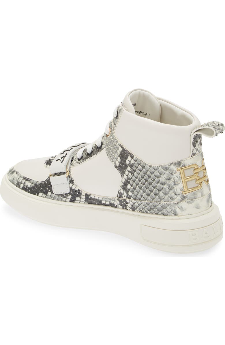 Bally Merryk Snakeskin Embossed High Top Sneaker, Alternate, color,