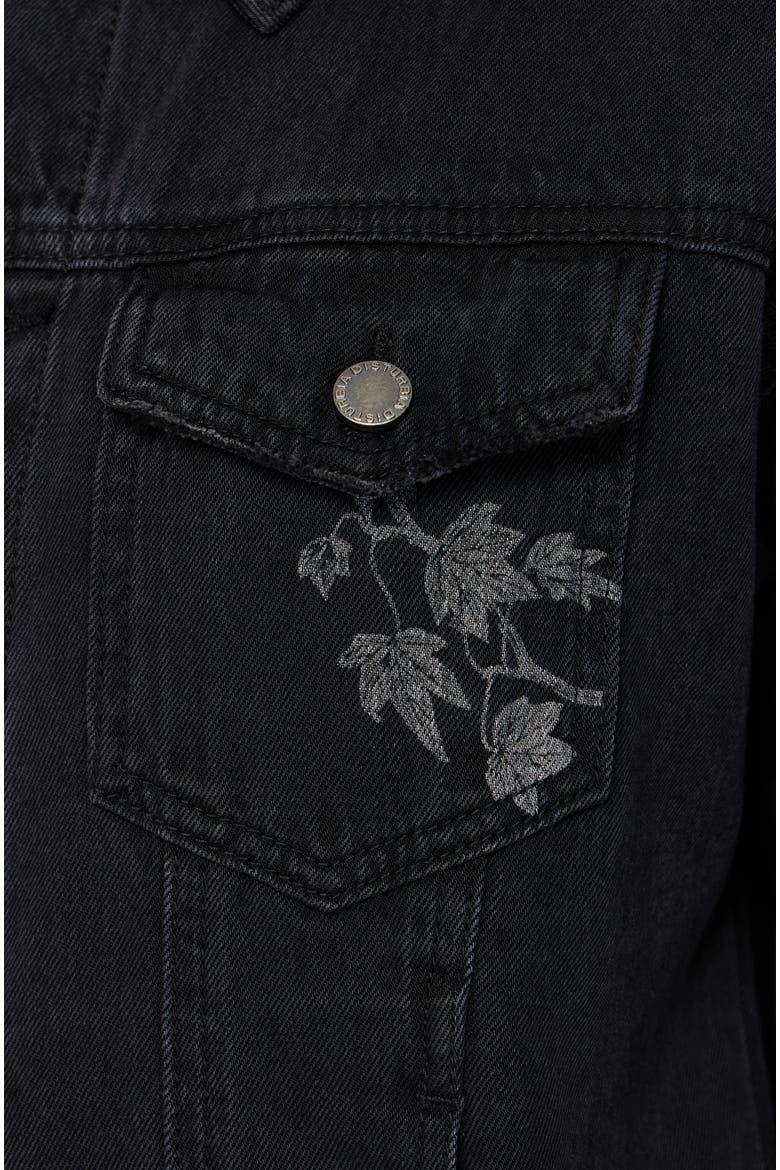 Cleo Phoenix Denim Jacket, Alternate, color, Black