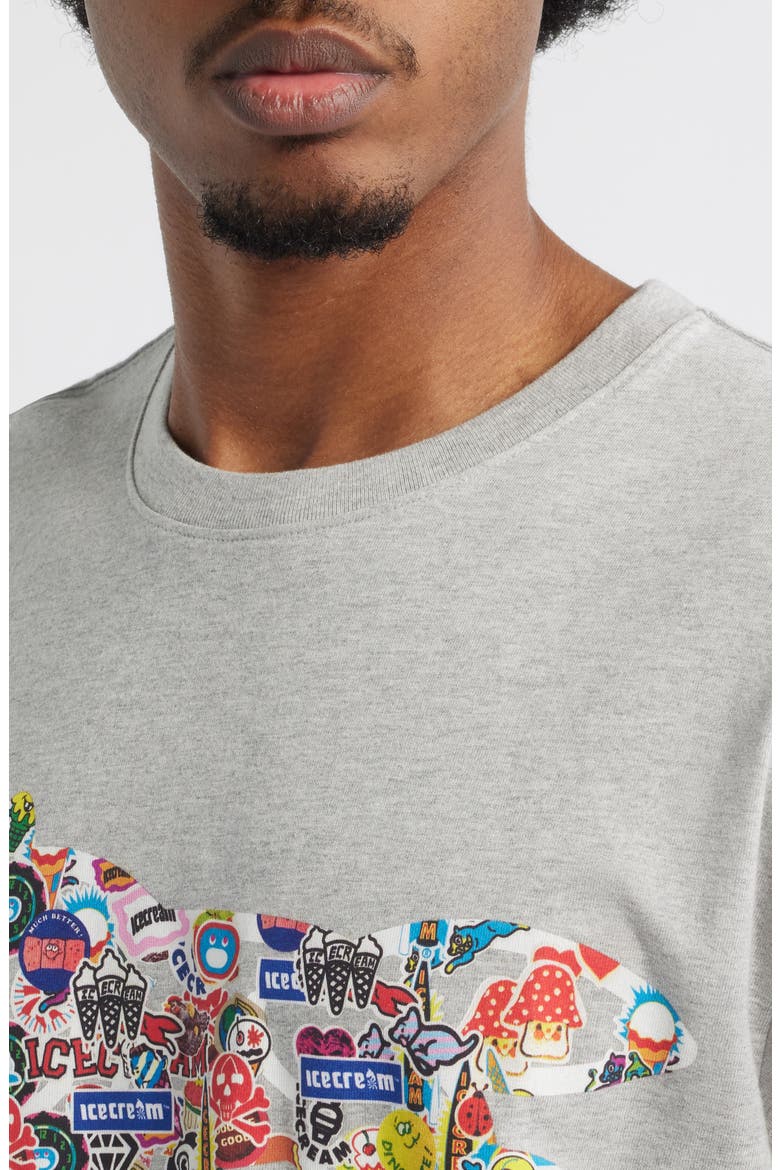 Stickers Graphic T-Shirt, Alternate, color, HEATHER GRAY
