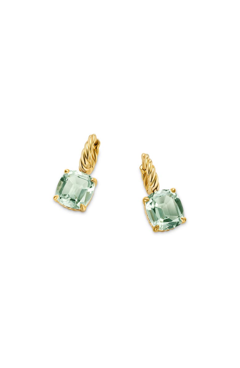 David Yurman Marbella Drop Earrings in 18K Yellow Gold, Alternate, color, New Prasiolite